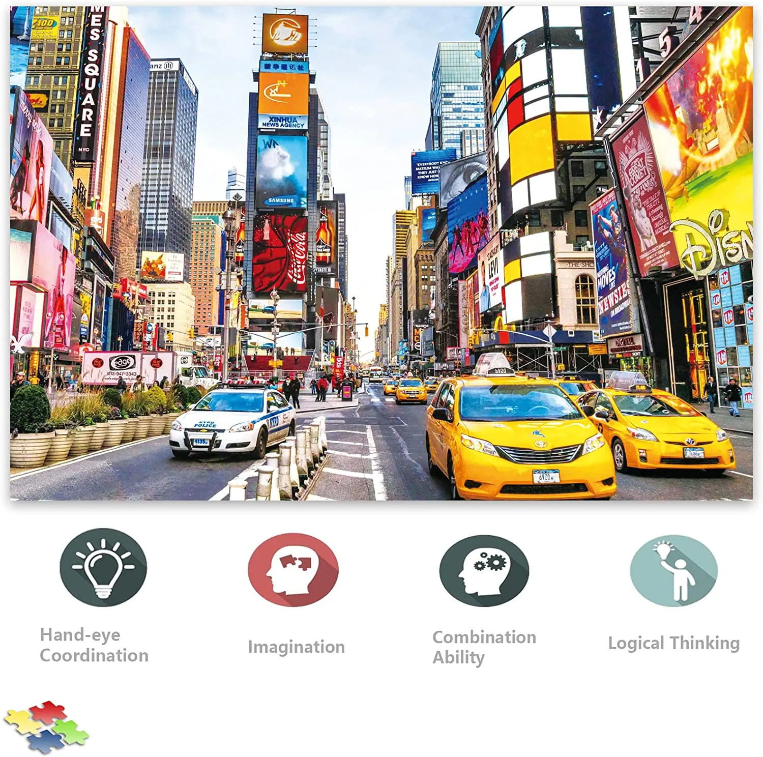 1000-Piece Jigsaw Puzzle for Adults - Times Square Theme