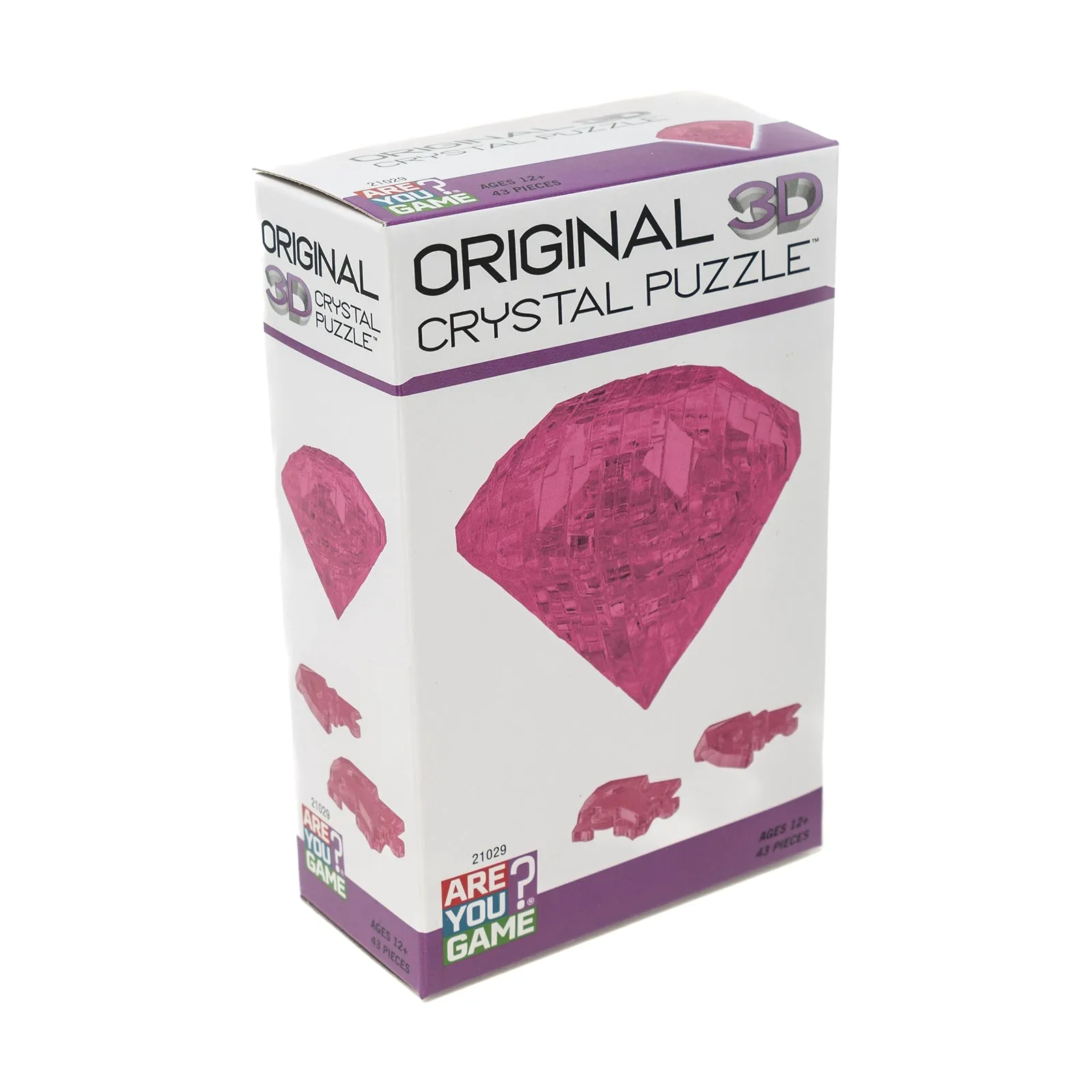 3D Crystal Puzzle - Gem (Pink): 43 Pcs