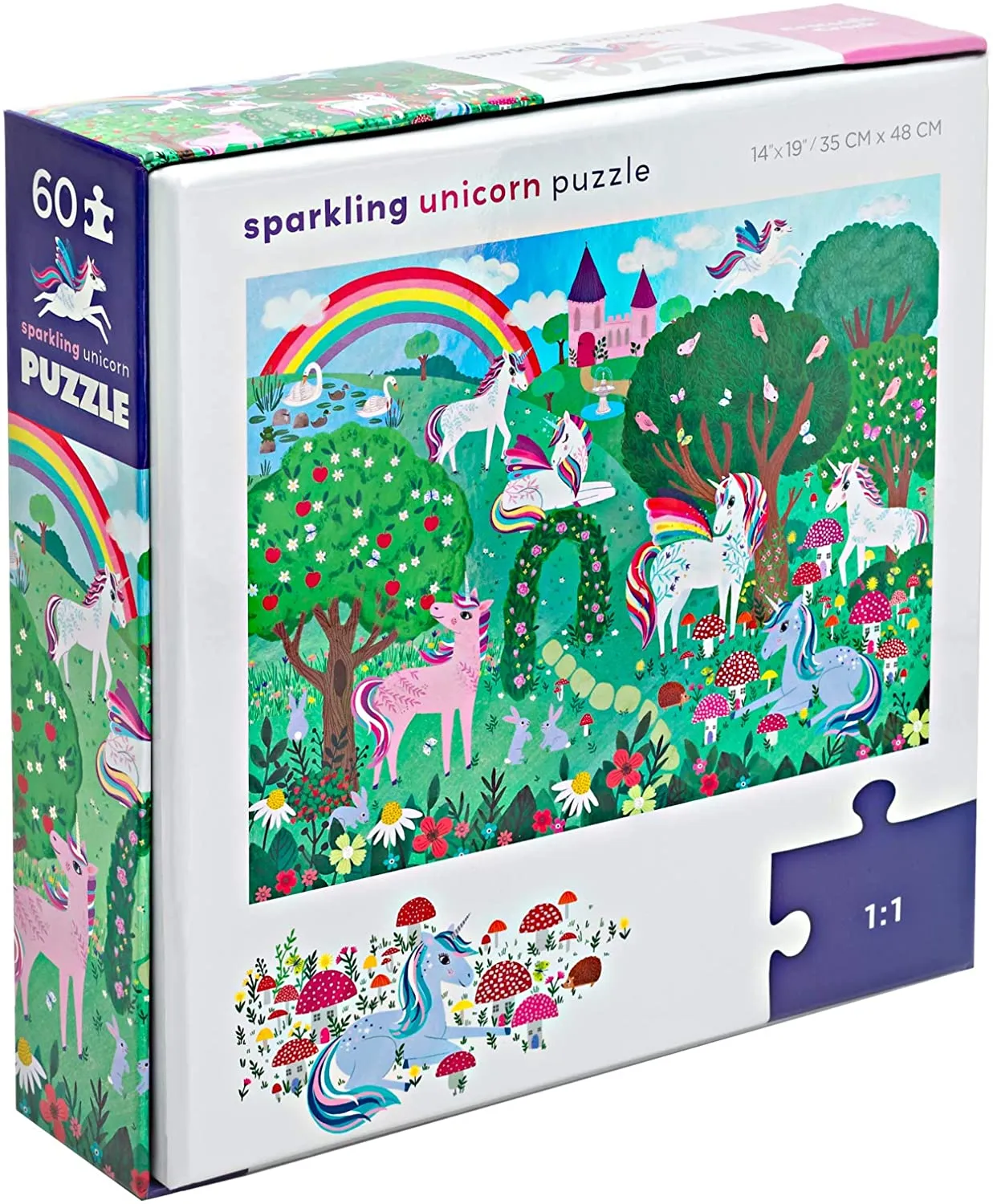 60 pc sparkling unicorn | puzzle