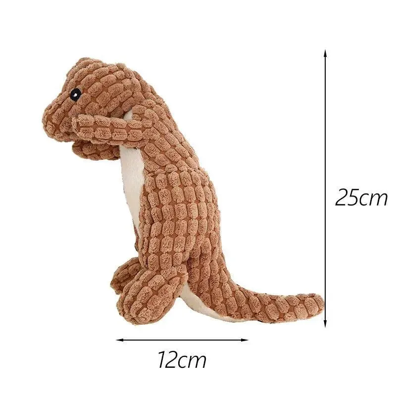 Adorable Plush Dinosaur Squeaky Dog Toy