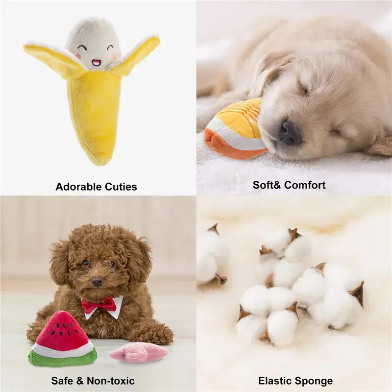Deluxe Fleece Squeaky Toy Collection for Small to Medium Dogs
