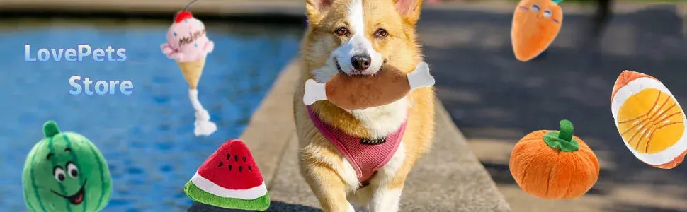 Deluxe Fleece Squeaky Toy Collection for Small to Medium Dogs