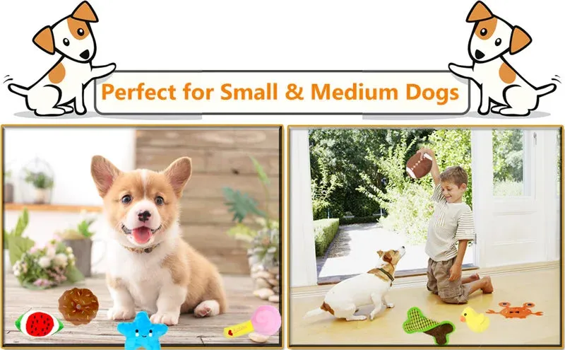 Deluxe Fleece Squeaky Toy Collection for Small to Medium Dogs