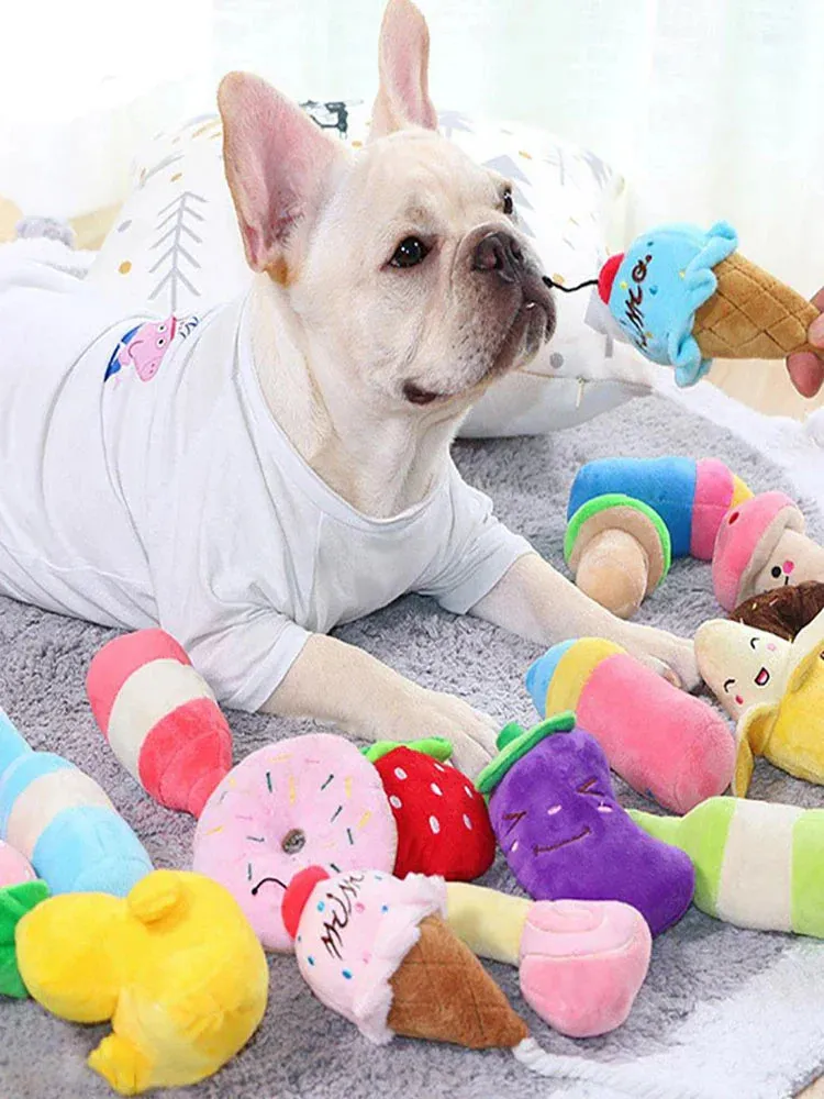 Deluxe Fleece Squeaky Toy Collection for Small to Medium Dogs