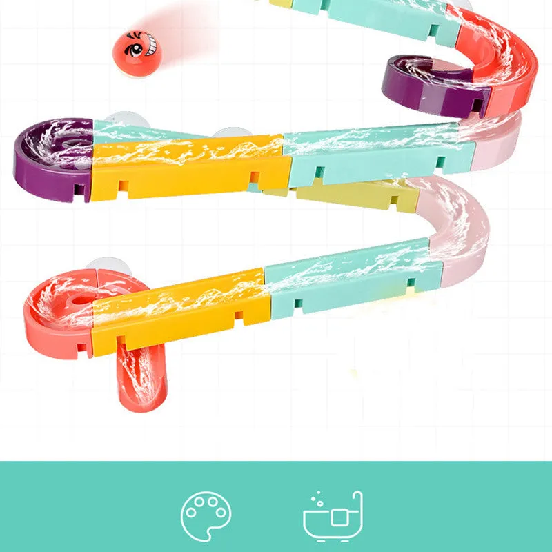 DIY Marble Racing Bath Track Kit - Fun Bath Toys for Kids!