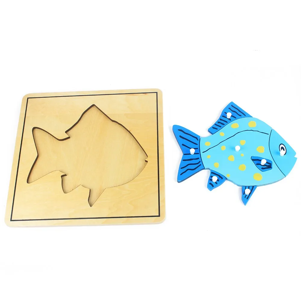 Engaging Montessori Wooden Puzzle: Discover Plants & Animals for Kids