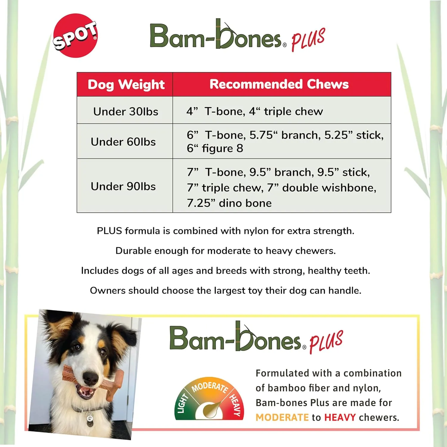 Ethical Pet Bam-Bones Plus Figure 8 Bone Peanut Butter Flavor Dog Chew Toy, 6.5"