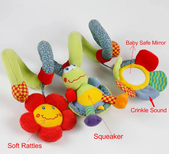 Fisher Price Baby's Spiral Activity Stroller Assorted Soft Toy - Pack of 1