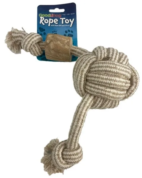 Good Dog Rope Ball with Java Wood