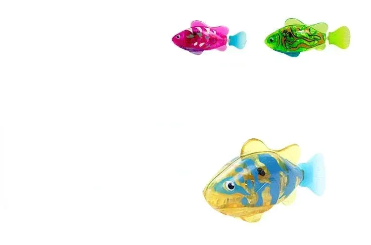 Interactive LED Swimming Robot Fish Toy for Cats