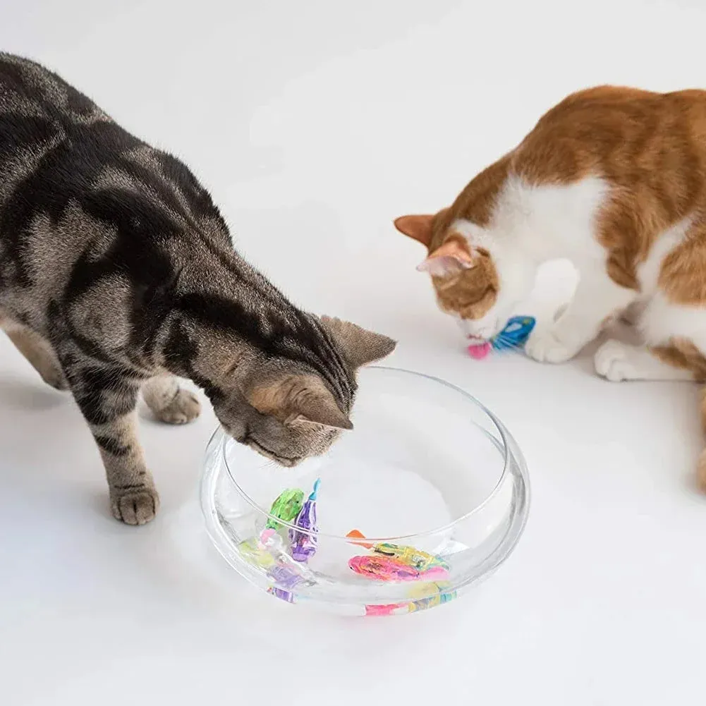 Interactive LED Swimming Robot Fish Toy for Cats