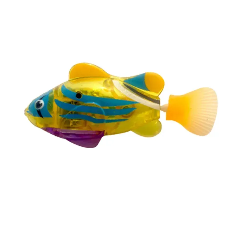 Interactive LED Swimming Robot Fish Toy for Cats