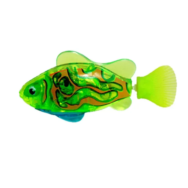 Interactive LED Swimming Robot Fish Toy for Cats