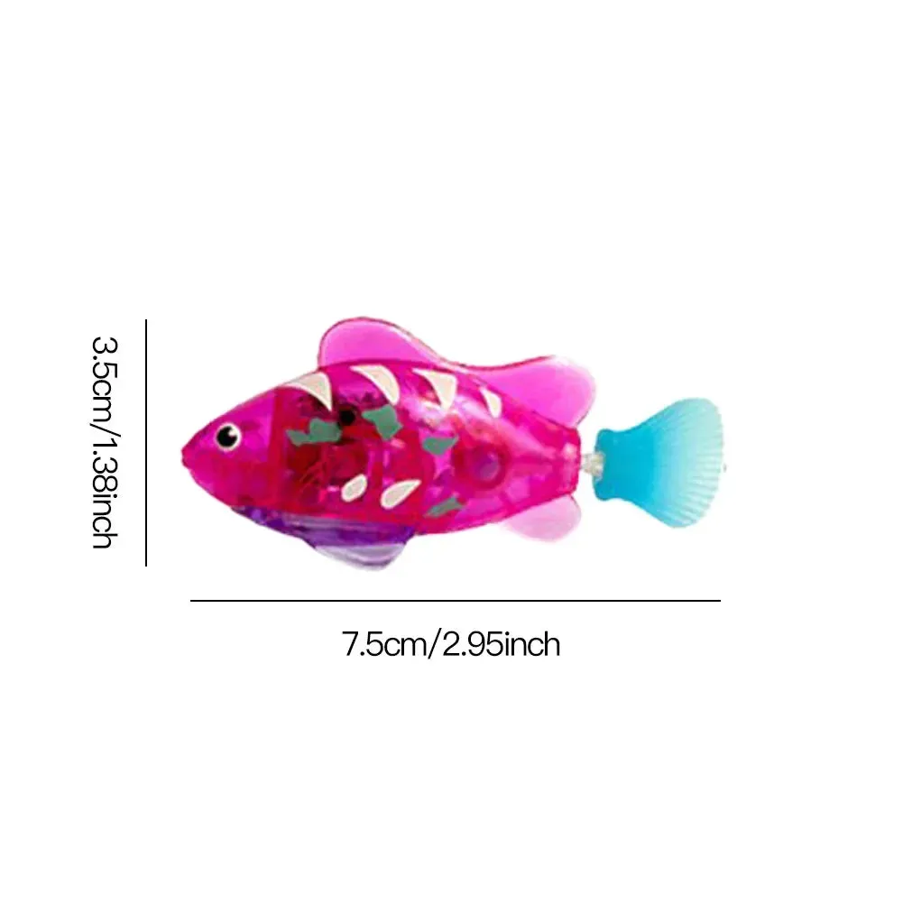 Interactive LED Swimming Robot Fish Toy for Cats