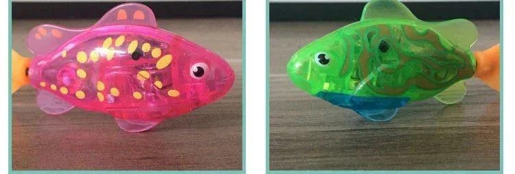 Interactive LED Swimming Robot Fish Toy for Cats