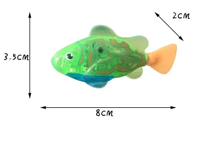 Interactive LED Swimming Robot Fish Toy for Cats