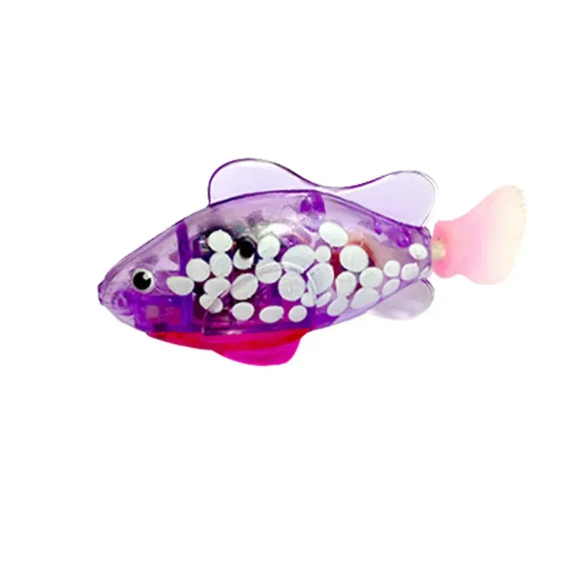 Interactive LED Swimming Robot Fish Toy for Cats