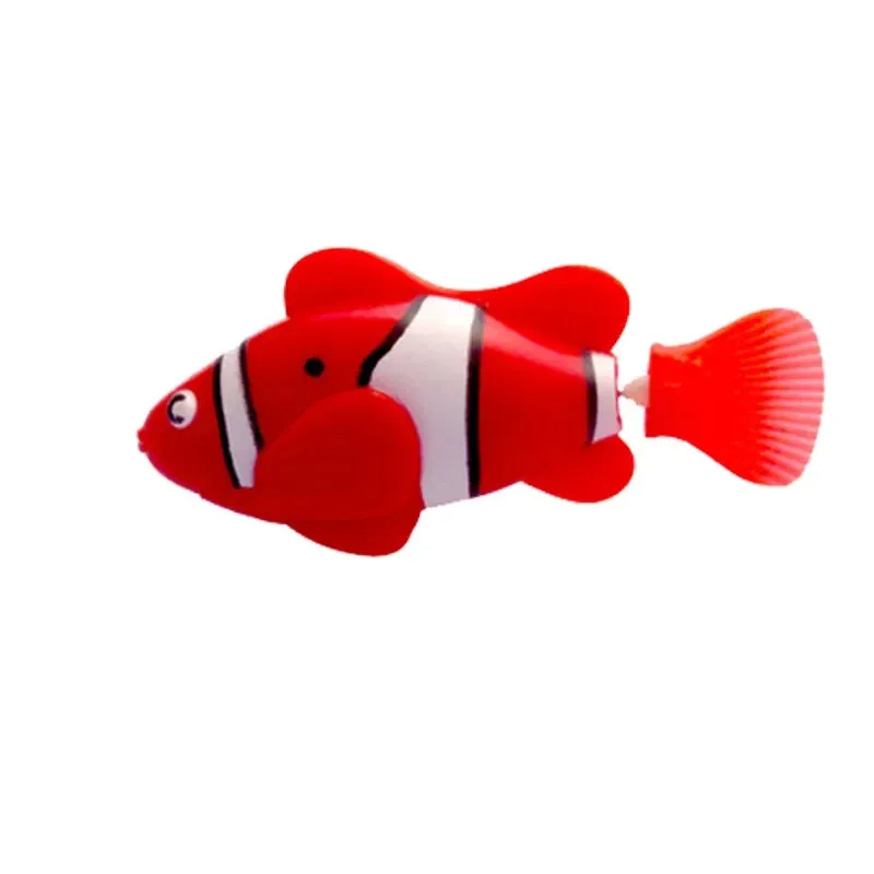 Interactive LED Swimming Robot Fish Toy for Cats