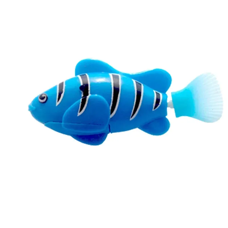Interactive LED Swimming Robot Fish Toy for Cats