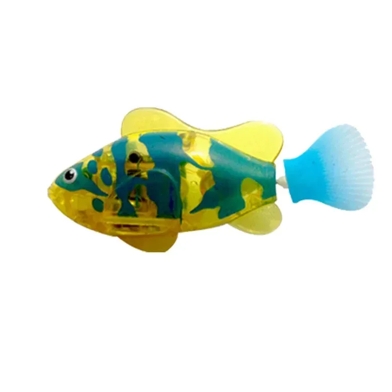 Interactive LED Swimming Robot Fish Toy for Cats