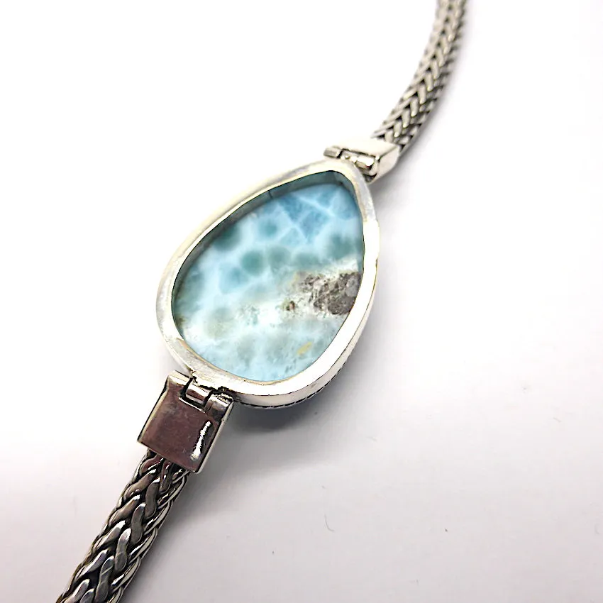 Larimar Bracelet, Woven 925 Silver k2