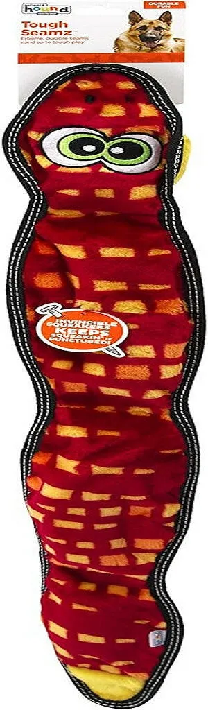 Outward Hound Toughseams Snake 6 Squeaker Red Toy For Dogs, Extra Large