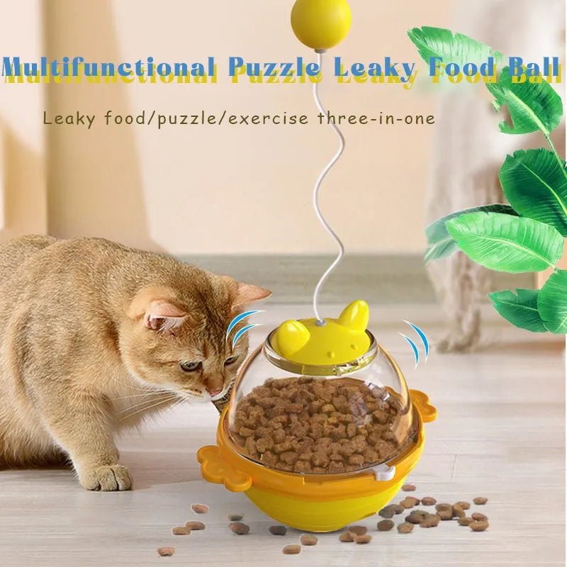 Pet Cat Dog Leaky Slow Feeding Food Dispensing Toy