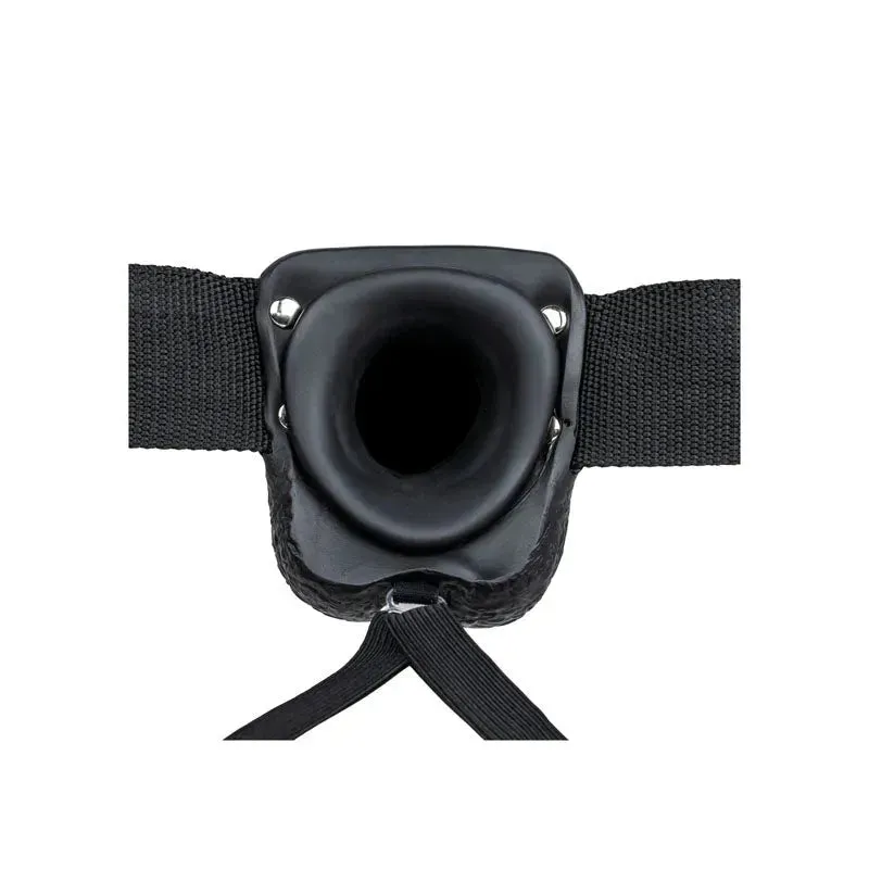 REALROCK Vibrating Hollow Strapon   Balls - 23cm