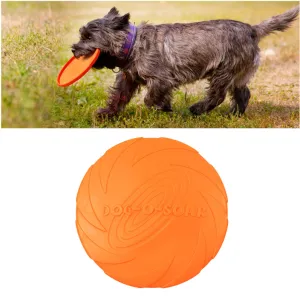 Rubber Frisbee Toy Soft Chew Bite Flying Discs Training Interactive 15cm