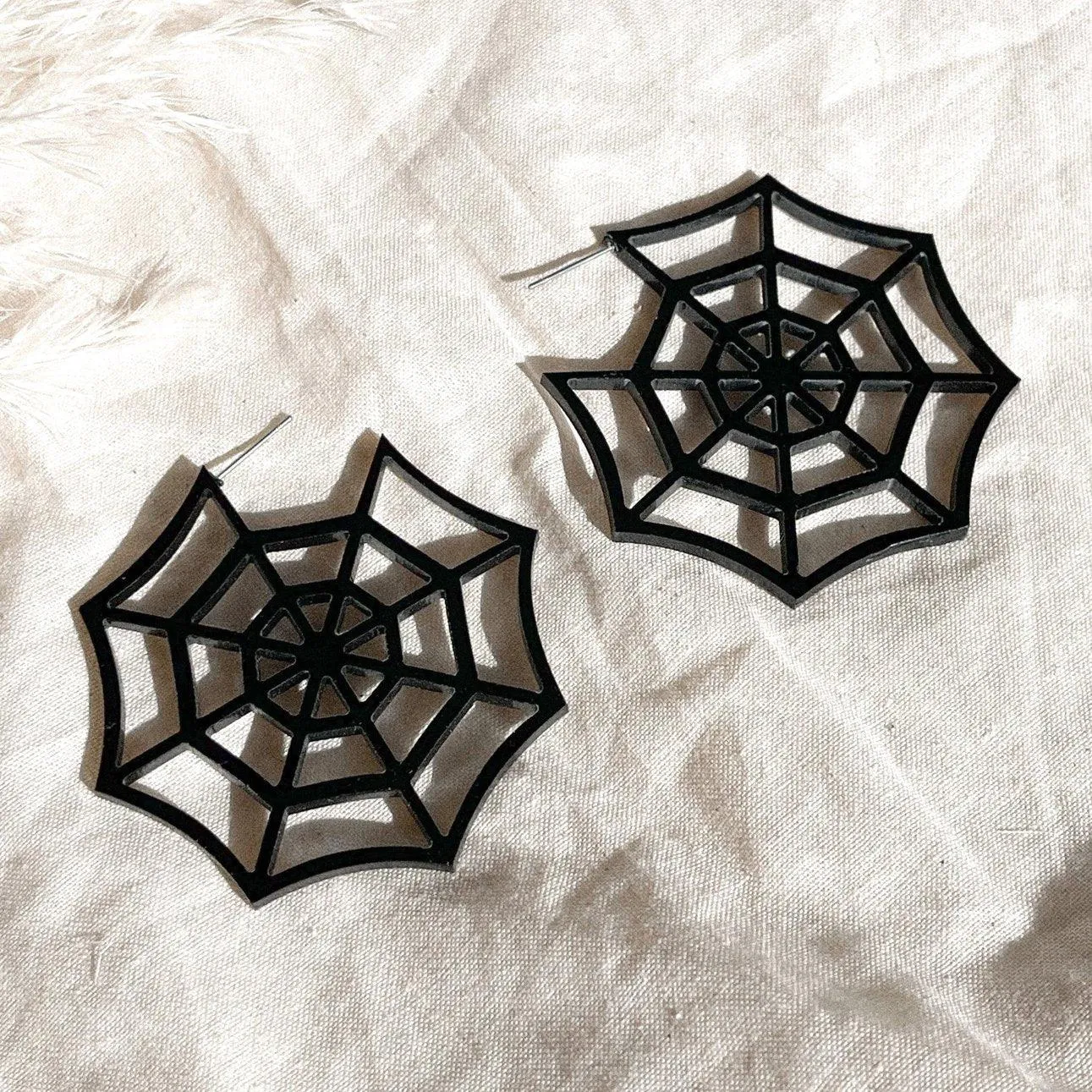 Spiderweb Hoop Earrings