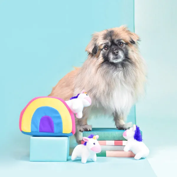 unicorns in rainbow burrow toy