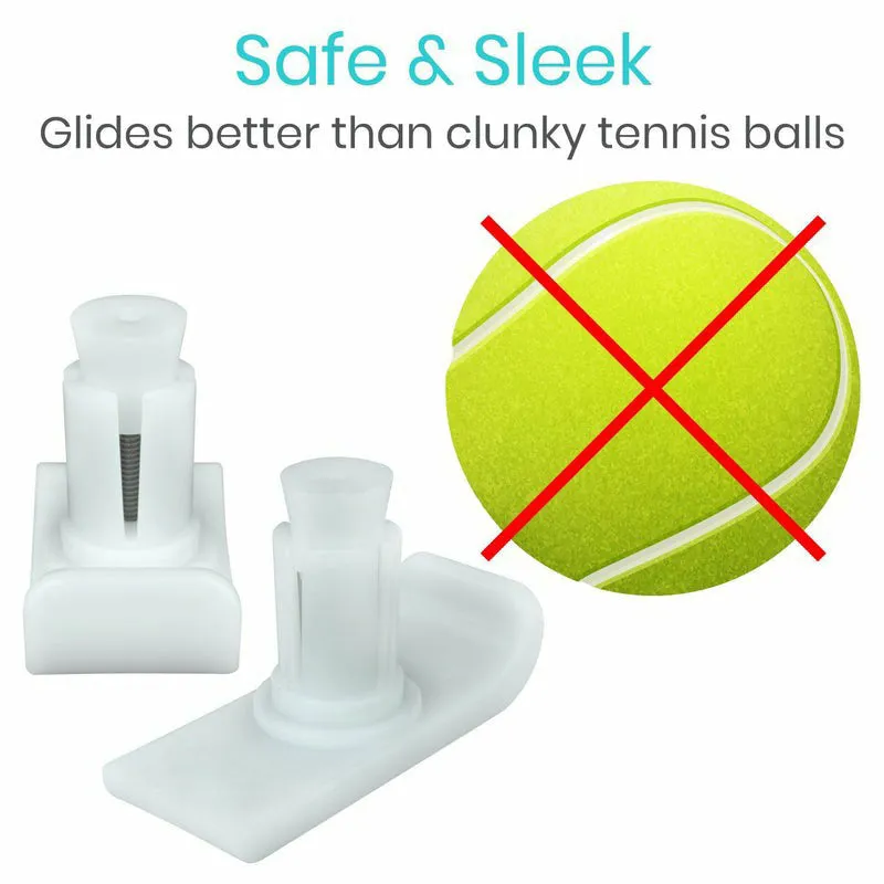 Vive Health Walker Ski Glides - White