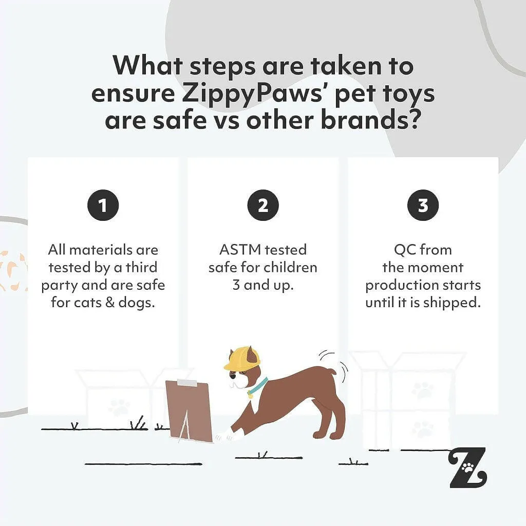 Zippy Paws Burrow Piñata Rainbow Toy with Squeakers for Dogs (Medium)